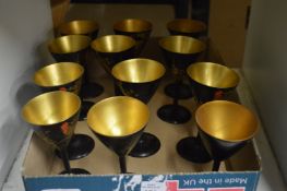 Japanese lacquer goblets.