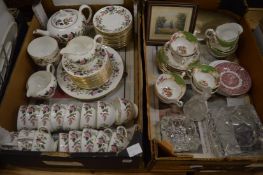 Large quantity of Wedgwood Hathaway Rose dinner and teaware together with other china and glass.
