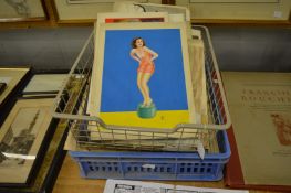 Alfred Morris, large collection of unframed artwork, mostly advertising and similar illustrations.