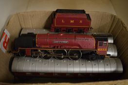 OO gauge locomotive with carriages, Duchess of Sutherland.