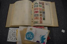 Stamp album and contents etc.
