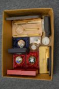 Miscellaneous collectables to include Halcyon Days enamel boxes, pens etc.