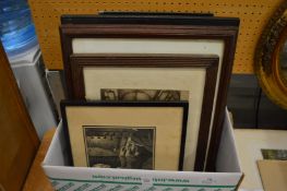 A group of engravings, prints etc.