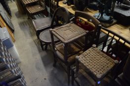 Miscellaneous furniture to include chairs, a painted bench seat etc.