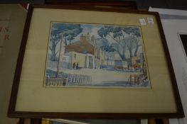 Gordon Hemm, A West Derby farm, watercolour, signed and dated 1939 together with two prints, an