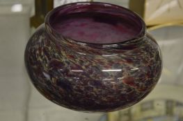 A Monart amethyst coloured bowl.