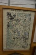 G J Sparks, The Thames Valley, hand drawn and coloured map.