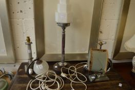 Five various Art Deco and other table lamps.