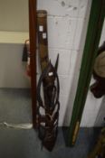 A didgeridoo and other items.
