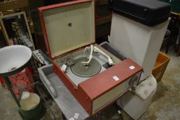 A Marconiphone portable record player with radio.