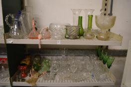 Quantity of decorative and household glassware.