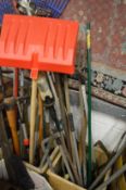 A quantity of gardening tools.