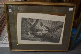 Archibald Thorburn, two signed prints and another similar.