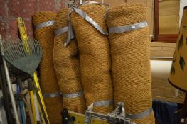 A large quantity of hessian matting.