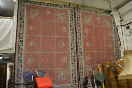 A pair of Kashmir wall hangings 280cm x 185cm.
