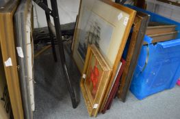 A small group of paintings and prints.