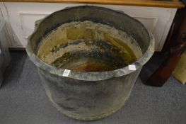 A large copper vessel approx 60cm diameter x 48cm high.