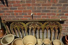 A section of cast iron balustrading.