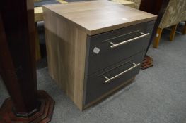 A modern two drawer chest.