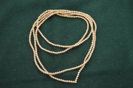 A seed pearl necklace.