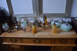 Various stylish light fittings.