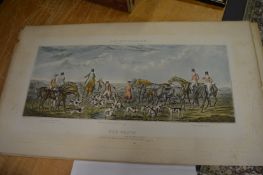 John Dean Paul, two unframed hand coloured prints of the Leicestershire hunt.