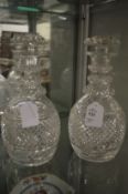 A good pair of cut glass decanters.