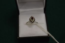 A decorative dress ring.