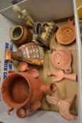 African pottery and other items.