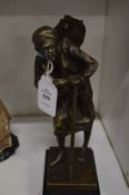 Bronze figure of an Arab water vendor.