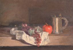 George Weissbort (1928-2013), a still life study of a pewter tankard and other objects on a