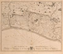 After Thomas Yeakell, 'The Environs of Brighthelmstone', engraved map, circa 1800, 17