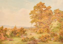 George Marks (1857-1933), 'On Shere Heath, Surrey', watercolour, signed, 10