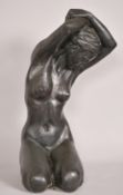 David Mackay-Harrison (b. 1941), Australian, a kneeling female nude stretching with arms above her