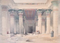 After David Roberts, a photolithograph of The Grand Portico of the Temple of Philae, Nubia, 19.75
