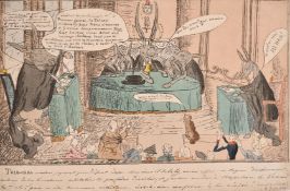 John Doyle, 19th Century, 'Dispersion of the Thimble-Rig', lithograph and two further political