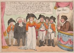 Thomas Rowlandson (1756-1827), 'Mrs Clarke's Farewell to Her Audience', hand coloured engraving,