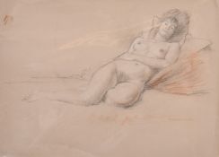 George Weissbort (1928-2013), a collection of three studies of female nudes, pencil and conte,