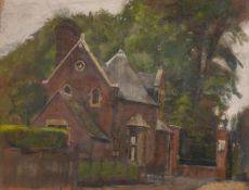 George Weissbort (1928-2013), a collection of four framed oil on board landscapes, each around 8.