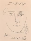 Pable Picasso, 'Pour Roby', etching, bears gallery label verso, plate size 9