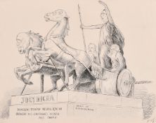 Francis Carruthers Gould (1844-1925), 'Joeydicea', ink on paper, signed with initials, 9