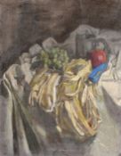 George Weissbort (1928-2013), a still life of fruit and a pewter tankard, oil on canvas laid down,