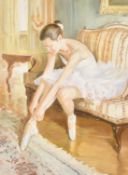 Alexandr Shevchuk, new ballet shoes, oil on canvas, signed, 31.5