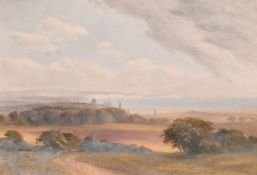 Circle of Henry Maidment, 'Brighton East Cliff from the West', oil on board, bears title on label