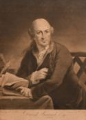 W. Dickinson after R. E. Pine, David Garrick Esq', (reading the Scottish play), mezzotint, 14.5
