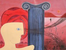 Jobo (b. 1950), 'For a Grand Lady', a surreal composition, acrylic, signed, 11