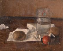 George Weissbort (1928-2013), a group of four unframed oil studies of still life subjects, each