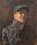 George Weissbort (1928-2013), a collection of four unframed oil on board portraits of male