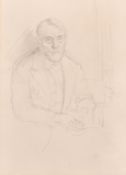 Attributed to Philip Wilson Steer (1860-1942), a portrait study of a seated gentleman, pencil, 9