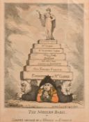 Thomas Tegg (1776-1845), 'The Modern Babel, or Crushed by the Weight of Evidence', hand coloured